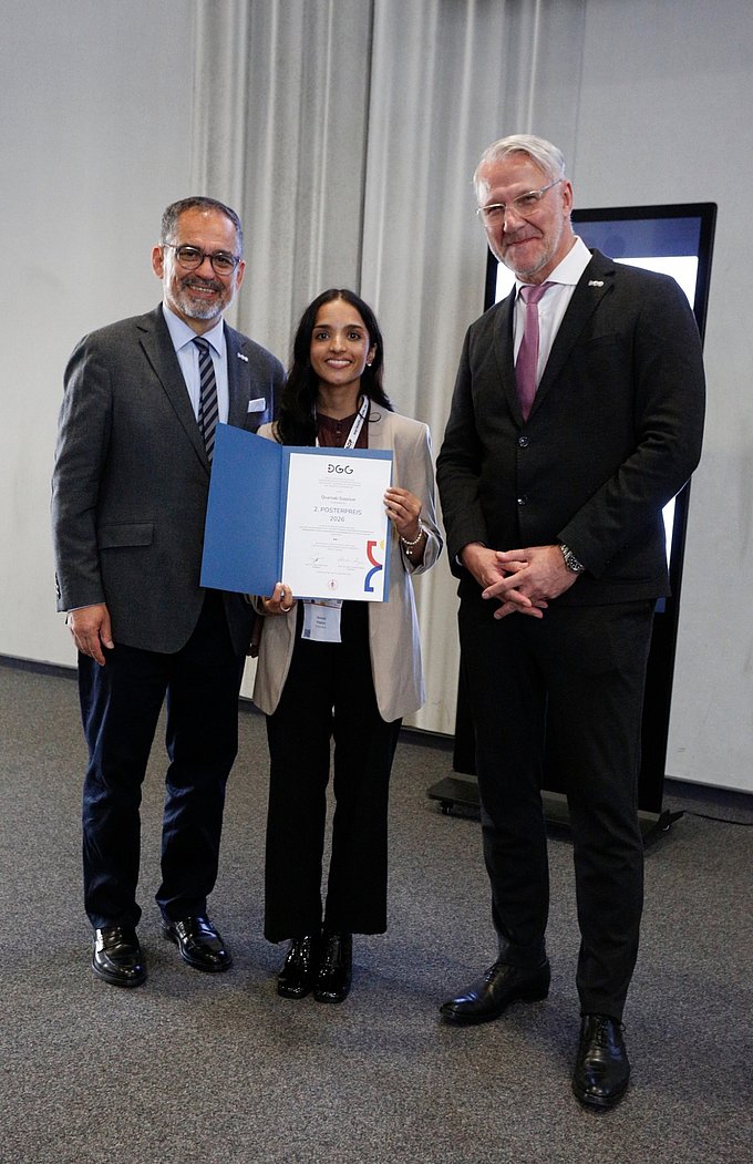 Qvarnaki Suppiyar (Düsseldorf)  erhielt auf der Jahrestagung 2026 den Zweiten Posterpreis